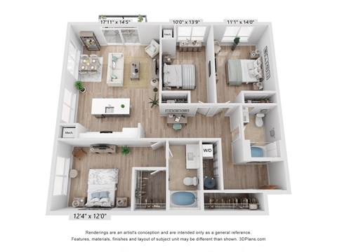 3d floor plan of the c2